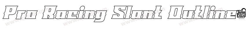 Pro Racing Slant Outline字体转换